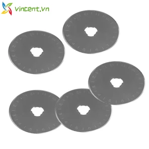 Set 5 lưỡi dao tròn bằng sắt cỡ 45mm dùng may vá đồ da thủ công phổ biến