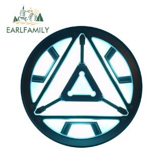 EARLFAMILY 3D Dán Xe Ô Tô Người Sắt Khối Năng Lượng Siêu Anh Hùng Marvel Decal Dán Kính Chắn Gió