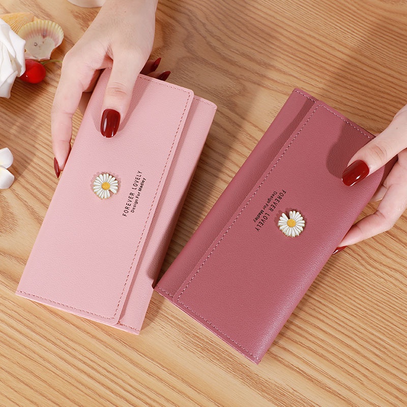 Ví bóp nữ dài cầm tay Forever Lovely hoa cúc TX141