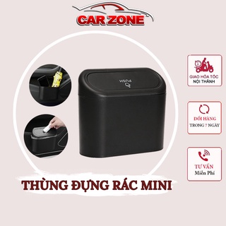 Thùng Đựng Rác Mini VERSION 2 Thông Minh Cho Ô Tô Có Nắp Đậy – Gắn Cửa Xe, Sau Ghế Xe Cực Tiện Lợi CarZone