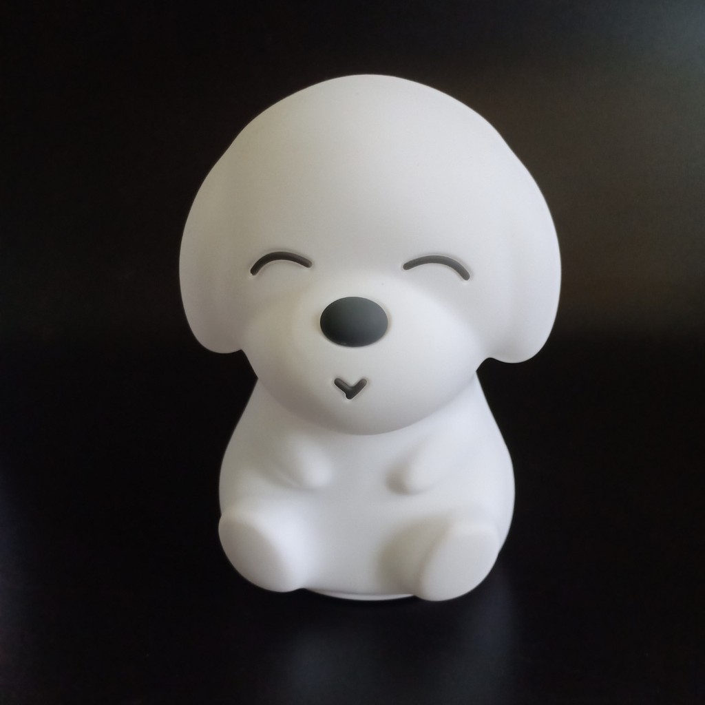 Đèn ngủ chó Puppy cảm ứng, chuyển màu, sạc USB, silicone
