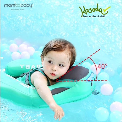 Phao bơi không bơm hơi PHAO NGỰC cho bé từ 3 tháng 1 2 tuổi phao chống lật đai an toàn Mambobaby