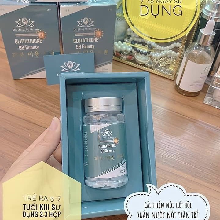 Viên Uống Trắng Da Glutathione Dr.Hany 99 beauty hàng Hàn quốc chính hãng
