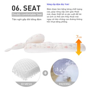 Đệm lót ghế ngồi ô tô, đệm lót xe đẩy cho bé thương hiệu BONNICHON cao cấp (chính hãng Hàn Quốc)