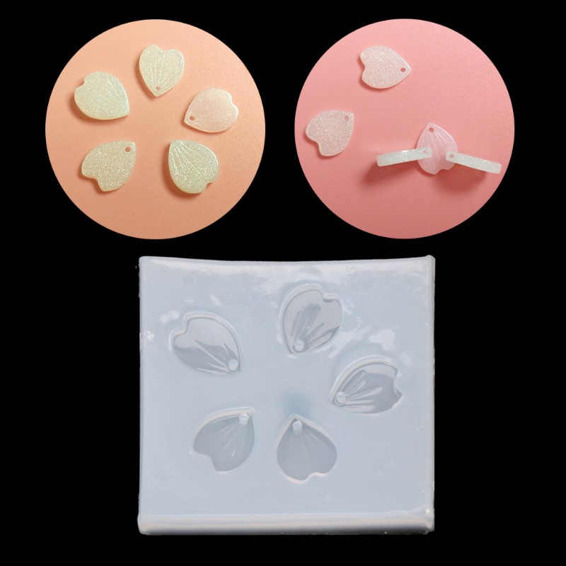 Silicone Mold Cherry Blossom Petal Pendant Mold For DIY Handwork Jewelry Finding