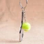 ZENZON Tennis Vợt Móc Khóa Mô Phỏng Dễ Thương Móc Chìa Khóa Xe Móc Chìa Khóa Kim Loại 6 Màu Bóng Tennis