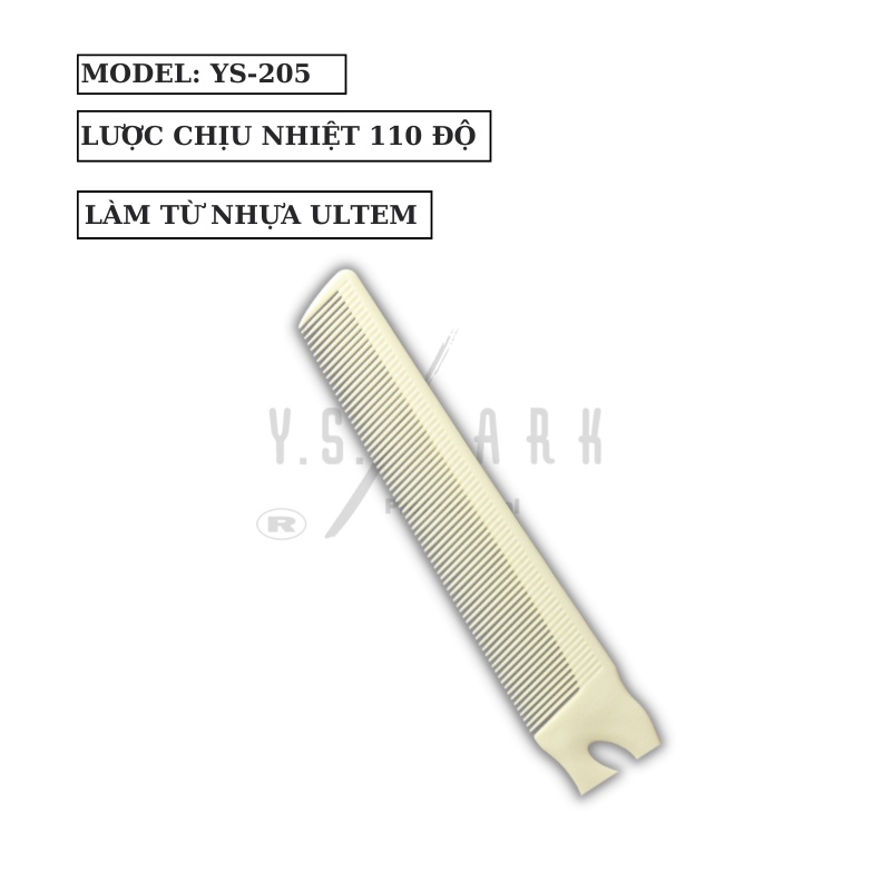 Ảnh Lược cắt tỉa tóc YS-205 Lược kê tông đơ và nhặt sạn có răng xương cá - hàng chính hãng YS PARK Professional Nhật Bản 1