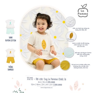 La Pomme Bộ cộc tay  chiếc lá bé gái 6m-5y SS2022