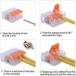 For WAGO SERIES 221 Electrical Connectors Wire Block Clamp Terminal Cable 2,3,5