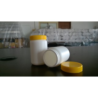 Hủ Nhựa Trắng Đục Nắp Vàng Đựng Bột 50G - hv5-1