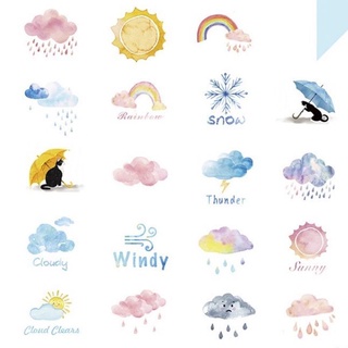 Hộp Sticker 46 miếng chủ đề thời tiết
