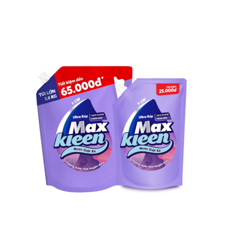 Ảnh Combo 2 Túi Nước Giặt Xả MaxKleen Hương Huyền Diệu 3.8kg + 2.4kg 1