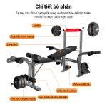 OneTwoFit Ghế tập gym 6trong1 Bài tập ngồi lên ghế tập tạ đa chức năng Với ​​Giá treo tạ tập tại nhà — ảnh 4