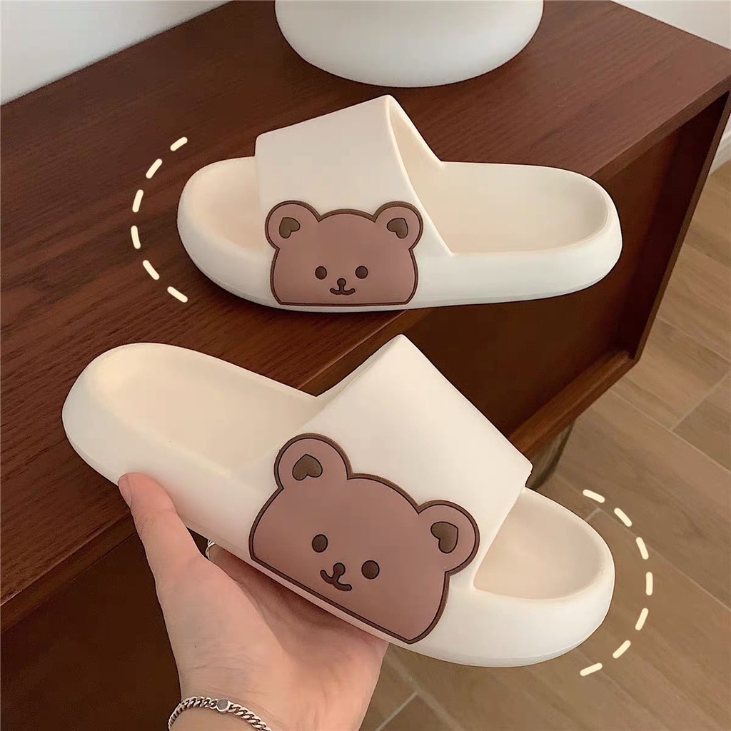 Dép Dễ Thương Dép Đi Trong Nhà Dép Trong Nhà Dép Chống Trơn Trượt Dép ins Phong Cách Gấu Cô Gái Dễ Thương Trái Tim