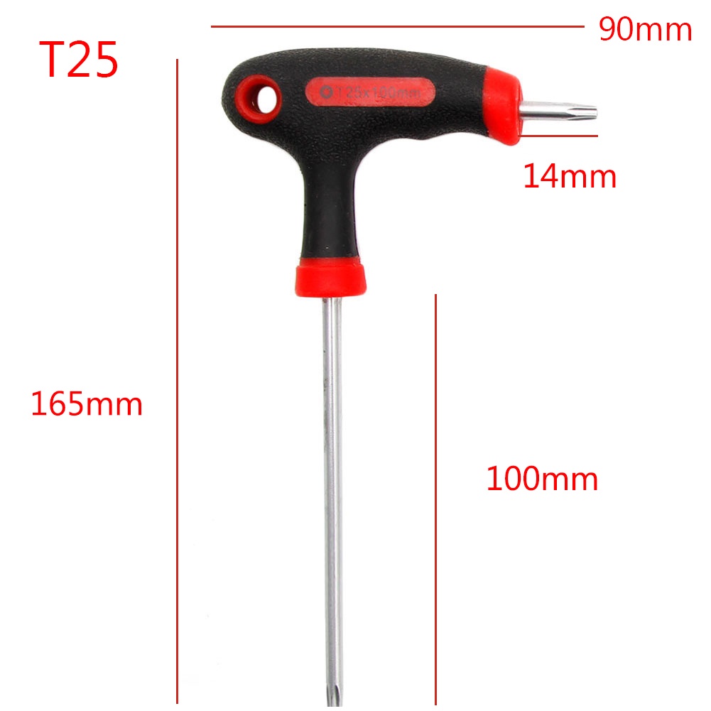 Bapara T-Handle Grip Torx Hex Allen cho công cụ điều khiển tuốc nơ vít chính T10 15 20 25 30 4