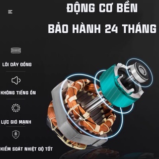 Ảnh 4 – Quạt năng lượng mặt trời,quạt tích điện 919T mẫu mới 2026,điều khiển,báo pin,động cơ không chổi than,cổng usb Củ sạc220V
