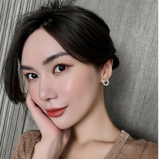 Khuyên tai nữ tròn đính đá nhỏ LINDO