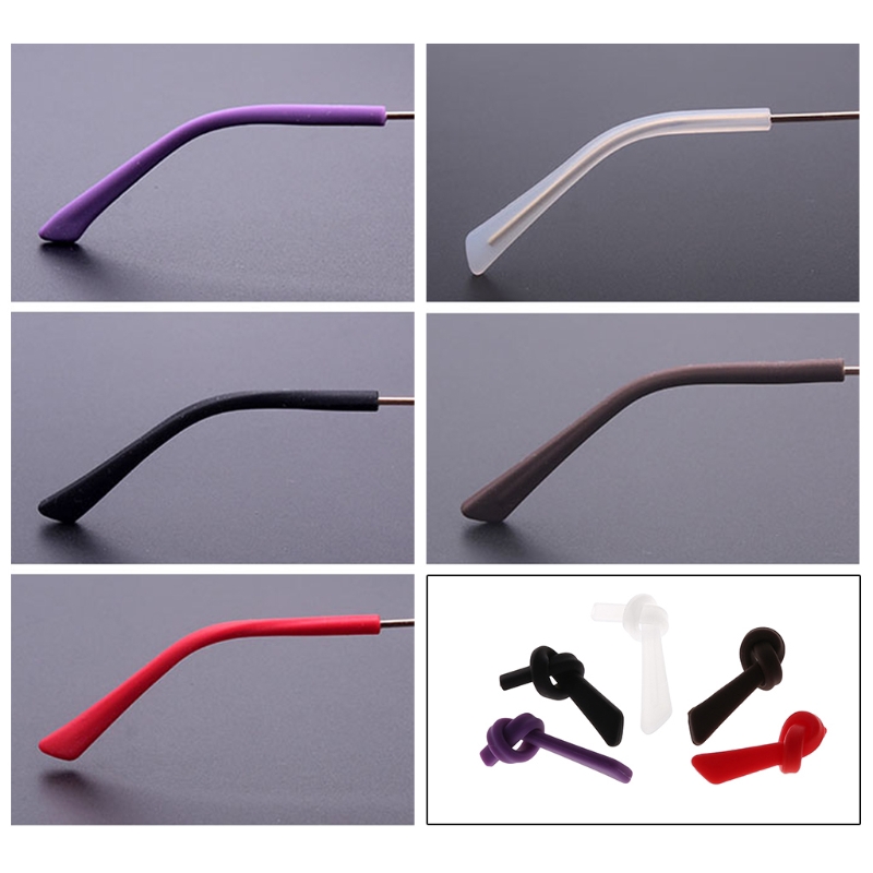 Silicone AntiSlip Eyeglass Leg Grip Glasses Temple Tip for Secure Glasses Wear