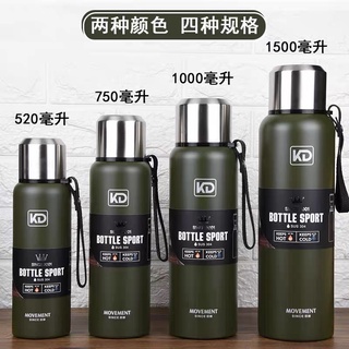 Bình Giữ Nhiệt KD 852 Bình Nước Cao Cấp 36h Nắp Tách Thành Cốc Toàn Bộ Bằng Inox 304 Cam Homeware