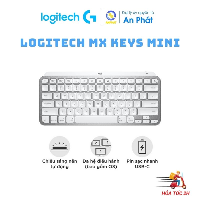 [Mã ELCL7 giảm 7% đơn 300K] Bàn phím không dây Logitech MX Keys Mini - Hàng chính hãng