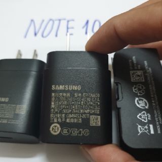 Bộ Sạc Cáp Samsung Note10 Note10+ Chính Hãng, Màu Đen,Bản Chân Dẹt Châu Âu, Mỹ