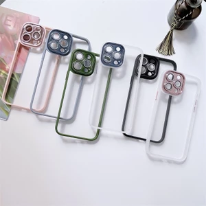 Ốp MEIRUYI cao cấp lưng trong cứng viền màu bảo vệ camera nhũ lấp lánh cho ip 13/13pro/13promax