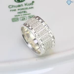 Nhẫn bạc nam tròn bản to đính đá sang trọng NNA0260 - Trang sức TNJ — ảnh 3