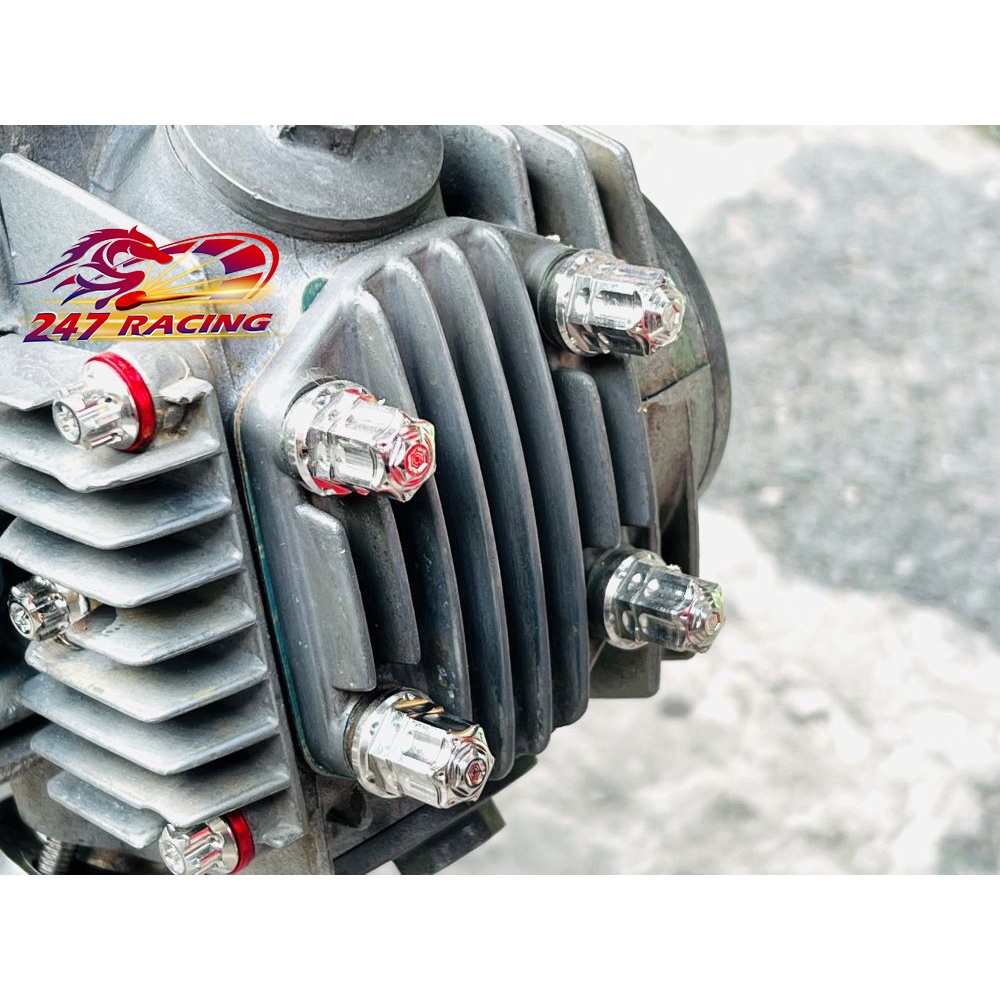 4 con Ốc Salaya Inox 304 7li BÍT Gắn Đầu Qui lát đầu Bò xe máy Wave Dream RS .