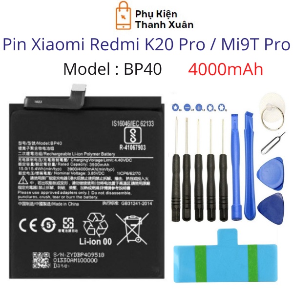 Pin Xiaomi Redmi K20 Pro / Xiaomi Mi9T Pro BP40 4000mAh | Hàng Nhập ...