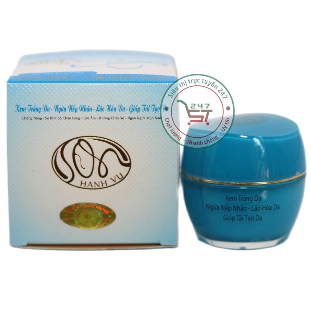 Kem dưỡng Trắng da mặt Ngừa nếp nhăn Lão hóa Tái tạo da SON nhau thai cừu Collagen 10g (Xanh dương)