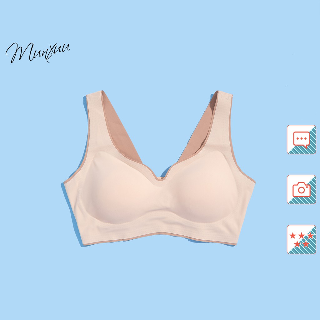 Áo lót nữ đúc su cao cấp nâng ngực dây bản to đệm vừa, chất liệu mềm mại thoáng khí – MUNXUU AV04 spe