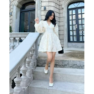 ĐẦM VÂN HOA CỔ TRỤ ⚡HỎA TỐC⚡ MEOINDAHOUSE