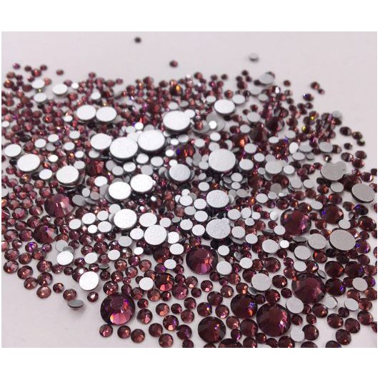 1440v đá mix size loại ĐẸP Màu số 16 tím Deep purple