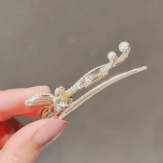 Kẹp Tóc Một Cánh Bướm Tua Rua Đính Đá Ngọc Trai Phong Cách Nhật Hàn