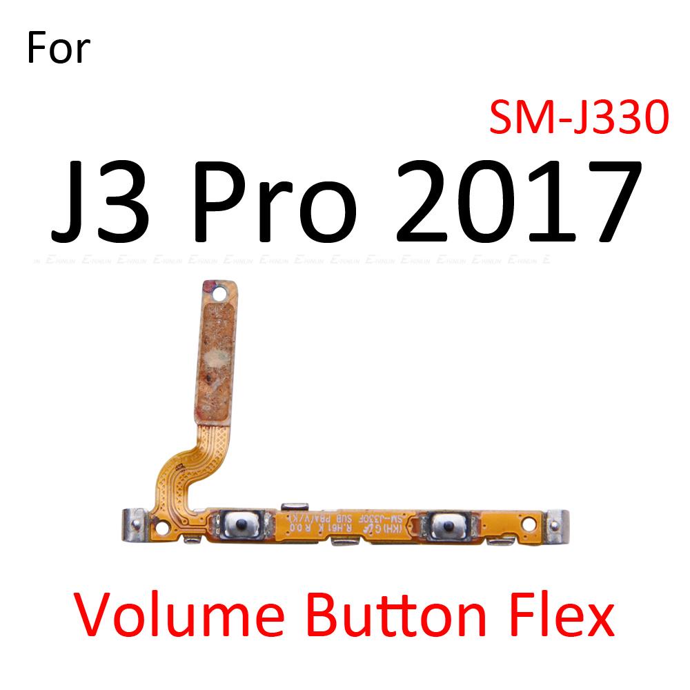 Mới Tắt Tiếng Công Tắc Chìa Khóa Nguồn Ruy Băng Một Phần Cho Samsung Galaxy J3 J5 J7 Pro 2016 2017 BẬT TẮT Nút Âm Lượng Điều Khiển Cáp Mềm Thay Thế Các Bộ Phận