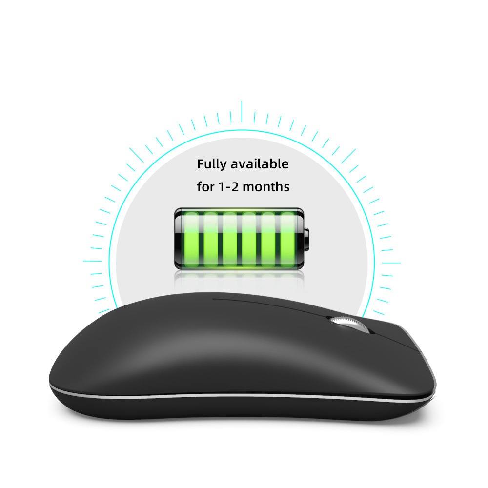 Mô tả Chuột Bluetooth ZTU Smart PM9 bluetooth + wireless USB 2.4GHz siêu mỏng tự sạc,không tiếng ồn - 3