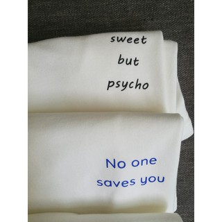 [Mã FATHANG5 giảm 10K đơn 50K] Áo thun unisex cotton 100% in chữ Sweet but psycho