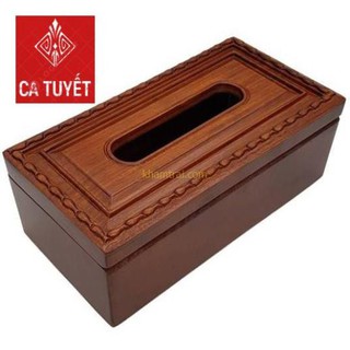 Hộp đựng giấy ăn  GỖ CAO CẤP VẦY SIZE 22CM