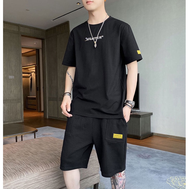 Bộ đồ nam quần short HappyFamily mẫu Affaction phong cách thể thao