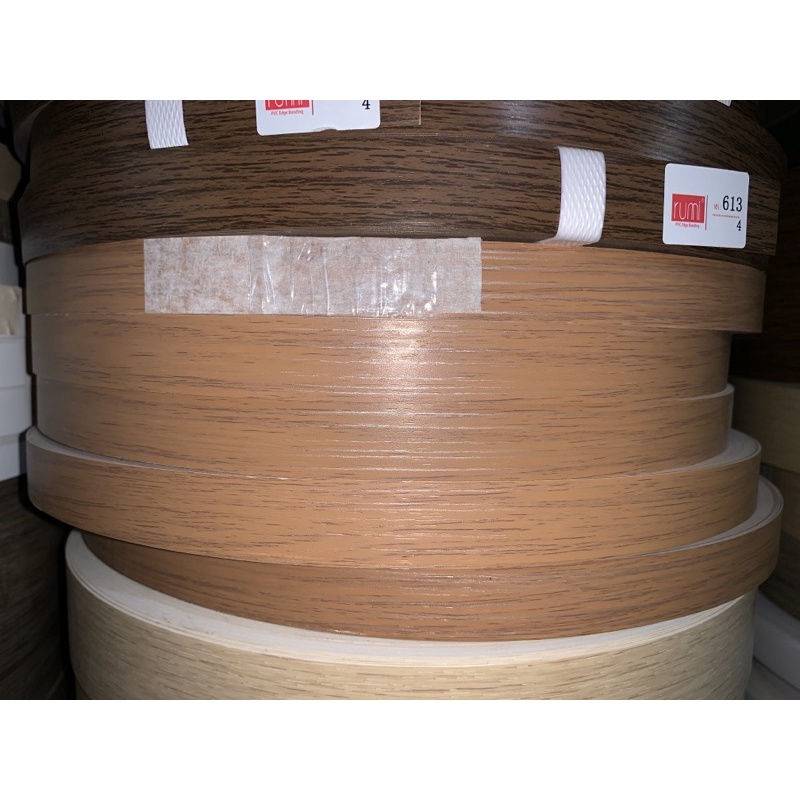 Nẹp chỉ nhựa PVC đa màu vân gỗ dán viền mép tủ gỗ ván CN loại 0,45mm ...