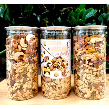 Granola Ăn Kiêng Không Đường 500g - Ngũ Cốc Ăn Kiêng (35% yến mạch)