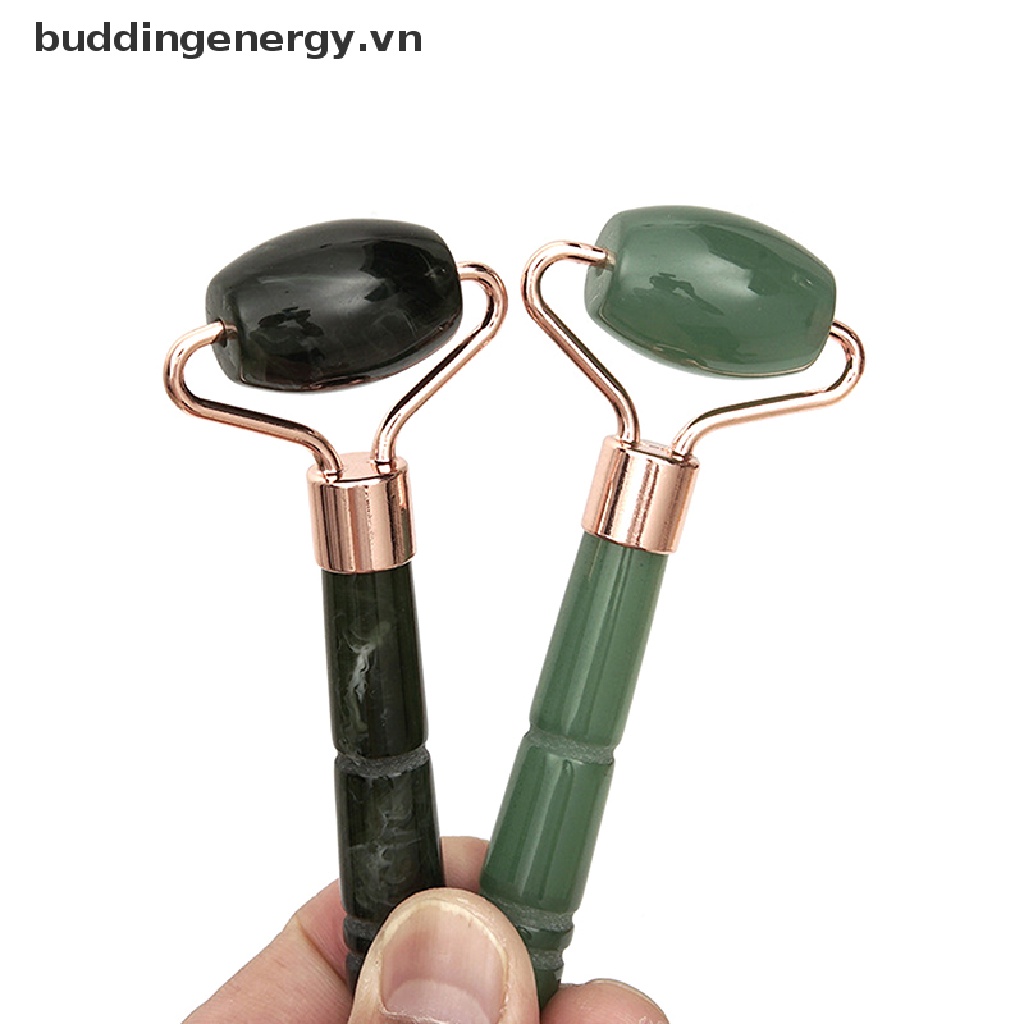 [Hàng mới về] Cây lăn mát xa mặt một đầu đá ngọc bích chăm sóc da