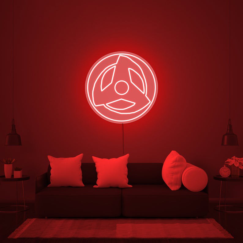 Đèn Led neon saringan - Đèn Led Neon Trang Trí Phòng Naruto [Kích thước 32,5 x 32,5 cm]
