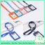 Dây Móc / Dây Kéo Tơrua Bao Đựng Thẻ Nhân Viên Da Pu 3 Ngăn Phong Cách Simple Color Đơn Giản