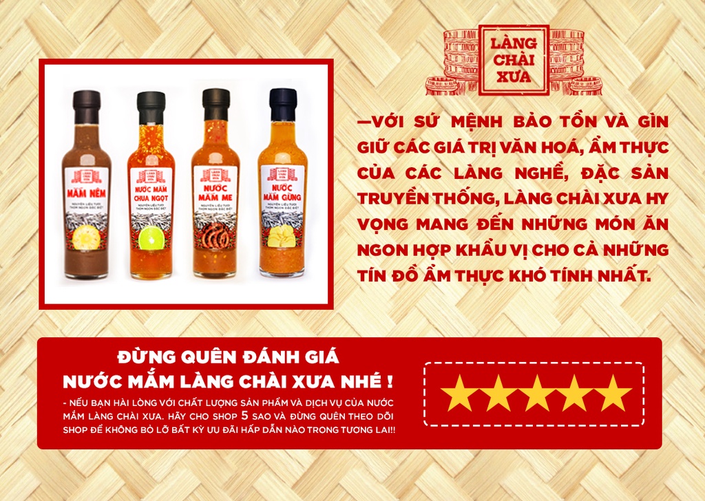 Mô tả [COMBO 4 CHAI] Mắm nêm pha sẵn cao cấp Làng Chài Xưa, nguyên liệu tươi, thơm ngon đặc biệt, chai thủy tinh 300g - 4