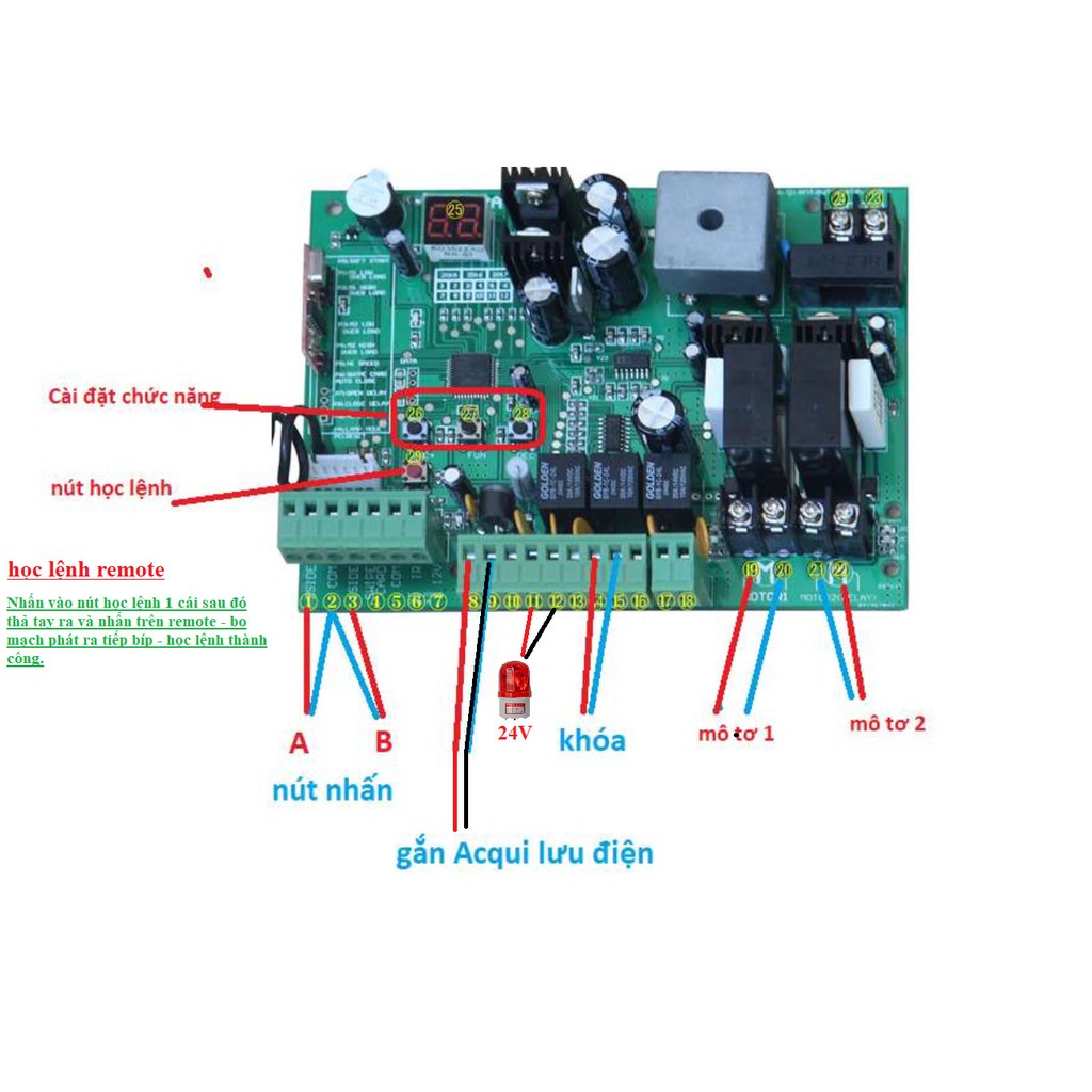 BO MẠCH MÔ TƠ CÁNH TAY ĐÒN C01, C02, C023, C03, C05  - SWING BOARD