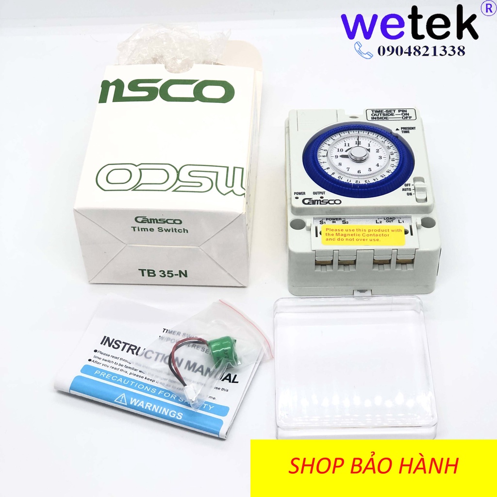 Camsco TB35N (TB35-N)Rẻ nhất Rơ le công tắc hẹn giờ timer 24h 7 ngày ...
