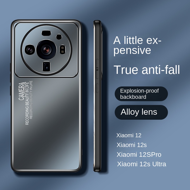 Ốp Điện Thoại Viền TPU Dẻo Bề Mặt Kim Loại Chống Sốc Cho Xiaomi 12S Ultra 12S Pro