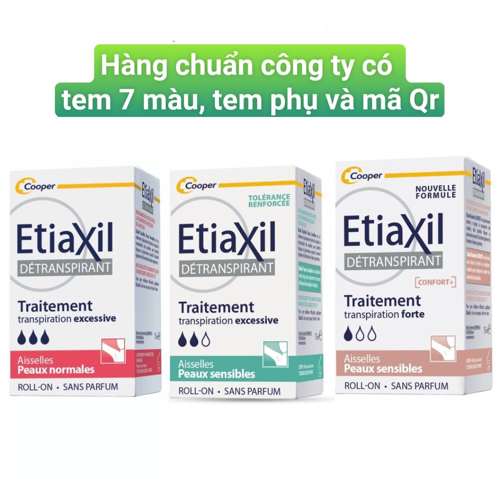 sẵn Lăn khử mùi etiaxil Pháp 15ml ngăn viêm cánh ướt nách mùi cơ thể sạch và trắng nách