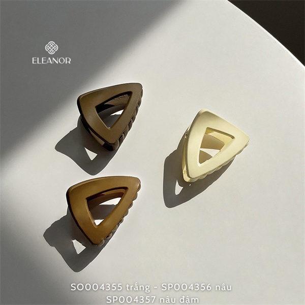Kẹp tóc nữ càng cua Eleanor Accessories hình tam giác phong cách kẹp tóc basic phụ kiện tóc 4355
